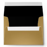 5x7 Gold Outside Black Inside Envelope