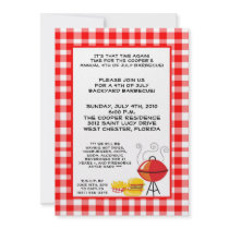 5x7 Grill Food Summer Hamburge Barbecue Invitation