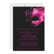 5x7 Halloween Masquerade Ball Mask Invitation invitation