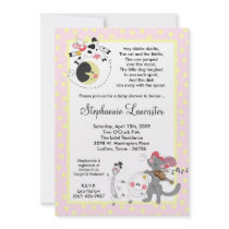 5x7 Hey Diddle Didd Nursery Baby Shower Invitation