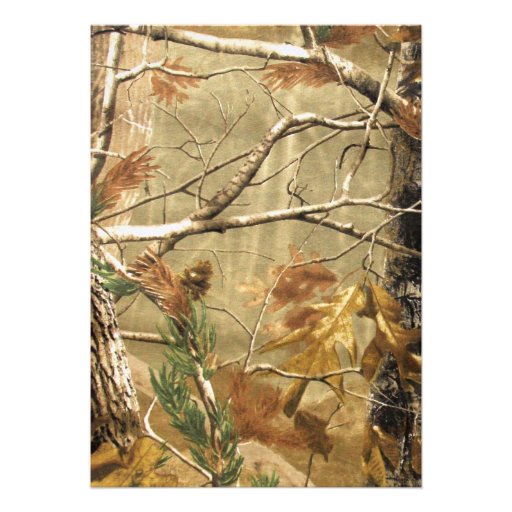 5x7 Hunters Camoflouge Camo Wedding Invitation
