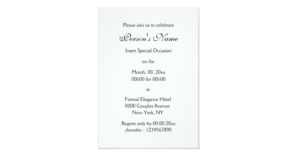 5x7 invitation template party Zazzle 5x7 invitation template party Zazzle