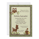 5x7 Invite - Forrest Animal Baby Shower Invitation