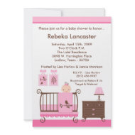 5x7 Invite - Girl Nursey Baby Shower Invitation invitation