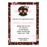 5x7 Invite - Punk Skull Roc Baby Shower Invitation