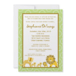 5x7 Jungle Boy Gir TRIPLETS Baby Shower Invitation