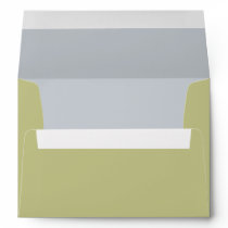 5x7 Jungle Green Outside Blue Inside Envelope