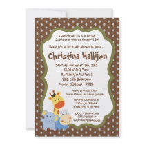 5x7 Jungle Play Baby Shower Invitation