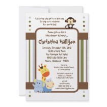 5x7 Jungle Play Baby Shower Invitation