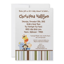 5x7 Jungle Play Baby Shower Invitation