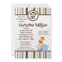 5x7 Jungle Play Baby Shower Invitation