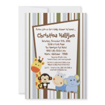 5x7 Jungle Play Baby Shower Invitation