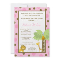5x7 Jungle Safari Zoo Anima Baby Shower Invitation