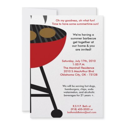 5x7 Kingof Grill Master Summer Barbecue Invitation by thepapergenius