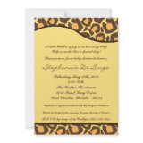 5x7 Leopard Animal Print Baby Shower Invitation invitation