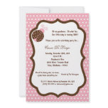 5x7 Light Pink Lady Bug Birthday Party Invite
