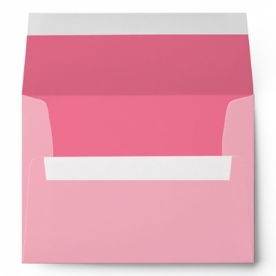 5x7 Light Pink Outside Dark Pink Inside Envelope by AnnLeeDesigns