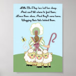 5x7 Little Bo Peep Sheep Rhyme Kids Room Wall Art posters