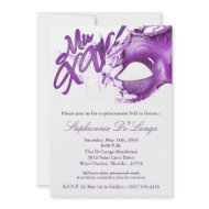 5x7 Masquerade Mask 15 Quinceanera Ball Invitation invitation