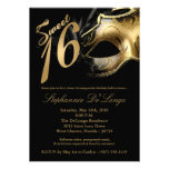 5x7 Masquerade Mask Sweet 16 Birthday Invitation