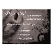5x7 Masquerade Quinceanera Birthday Invitation