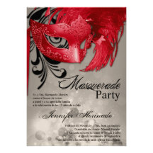 5x7 Masquerade Quinceanera Birthday Invitation