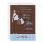 5x7 Modern Mod Mom Shopping Baby Shower Invitation