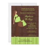 5x7 Modern Mod Mom Shopping Baby Shower Invitation