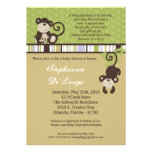 5x7 Monkey Time Zoo Animal Baby Shower Invitation invitations
