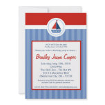 5x7 Nautic Sailor Sail Boat Birthday Invitation