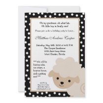 5x7 Neutral Farm Sheep Birthday Party Invitation