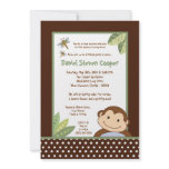 5x7 Neutral Papgayo Monkey Birthday Invitation