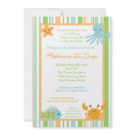 5x7 Ocean Sea Life Octopus Baby Shower Invitation