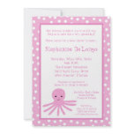 5x7 Ocean Sea Life Octopus Baby Shower Invitation