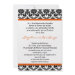 5x7 Orange Damask Quinceanera Invitation invitation