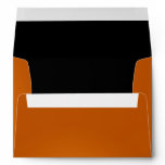 5x7 Orange Outside Black Inside Envelope