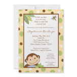 5x7 Papagayo Monkey Jungle Baby Shower Invitation