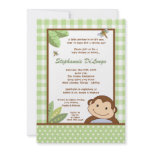 5x7 Papagayo Monkey Safari Baby Shower Invitation