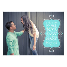 5x7 Peace, Love & Joy Frame Photo Card