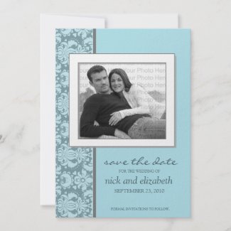 5X7 Pick YOUR OWN Color Baroque Save the Date 2 invitation