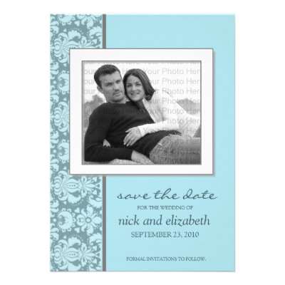 5X7 Pick YOUR OWN Color Baroque Save the Date 2 Custom Invites