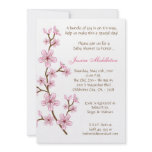 5x7 Pink Cherry Blossom Baby Shower Invitation