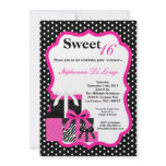 5x7 Pink Zebra Presents Birthday Party Invitation