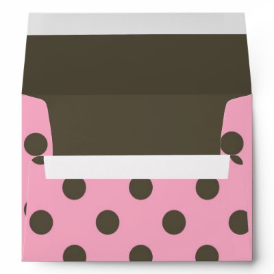 Envelopes on 5x7 Polka Dot Outside Brown Inside Envelope By Annleedesigns