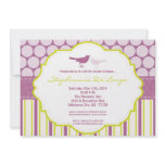 5x7 Purple Bird Polka Dot Bridal Shower Invitation