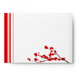 5x7 Red Cherry Blossom Bars Envelope