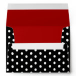 5x7 Red Inside Polka Dot Outside Envelope