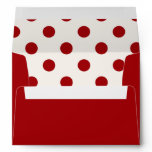 5x7 Red Outside Polka Dot Inside Envelope