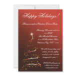 5x7 Red XMAS Tree Christmas Party Invitation