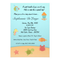 5x7 Sea Life Ocean Fish Baby Shower Invitation